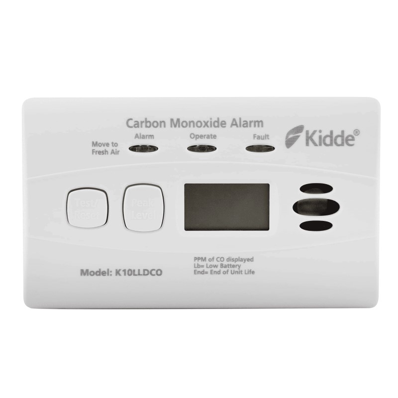 10 Year Carbon Monoxide Alarm with Digital Display
