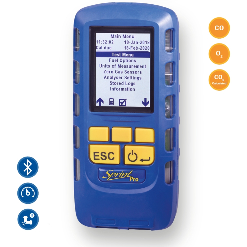Sprint Pro3 Bluetooth Multifunction Flue Gas Analyser