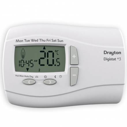 Drayton Digistat+3 (Mains) Digital Room Thermostat
