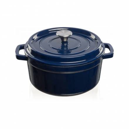 Grandfeu Enamelled Cast Iron Blue Pot
