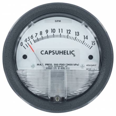 Capsuhelic Pressure Gage - Vertical Scale
