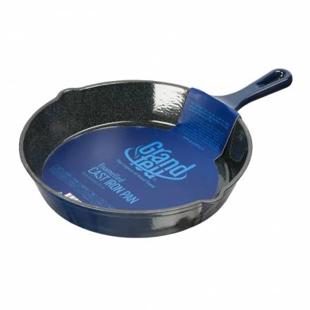 Grandfeu Blue Enamelled Cast Iron Frying Pan