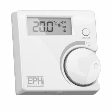 Room thermostat with boost button