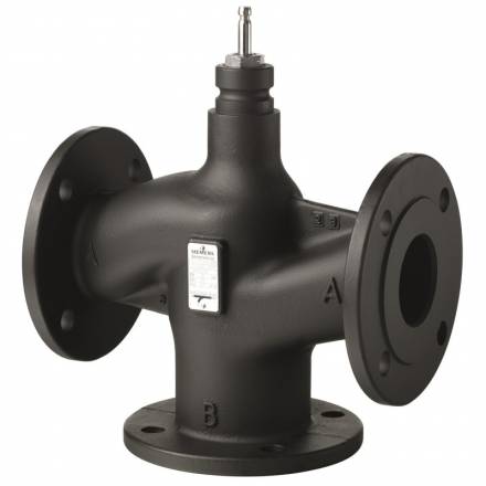 15mm 3-Port flanged cast iron seat valve with stainless steel trim