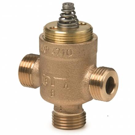 G1/2 3-Port valve suitable for copper pipework.flat faced